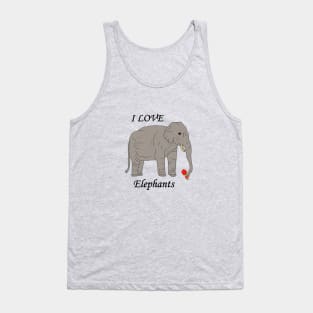 I love elephants Tank Top